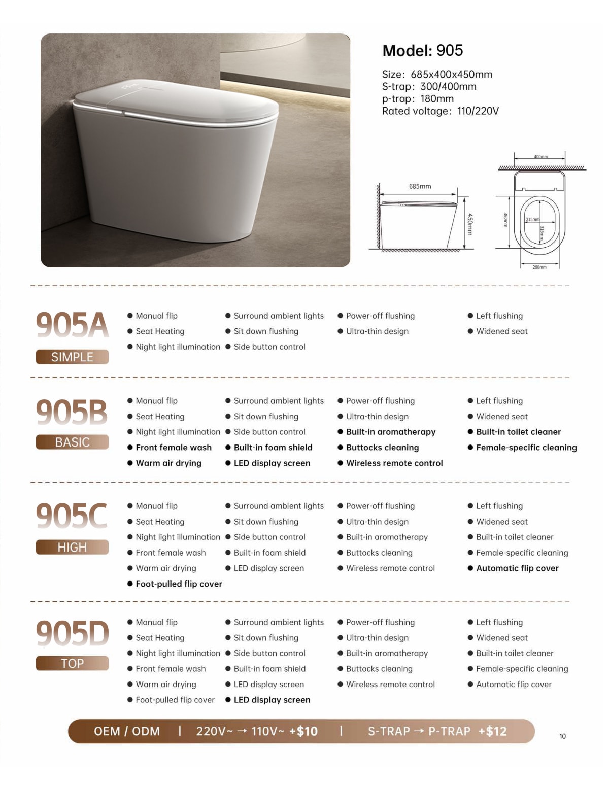 Smart Toilet 905